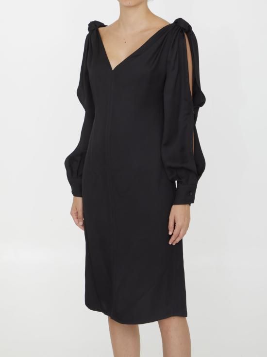 보테가베네타 미디 원피스 750275 BLACK