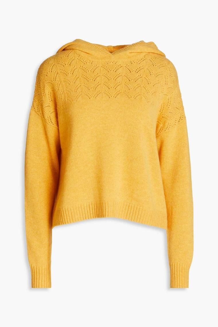 AUTUMN CASHMERE AUTUMN CASHMERE Pointelle knit paneled cashmere