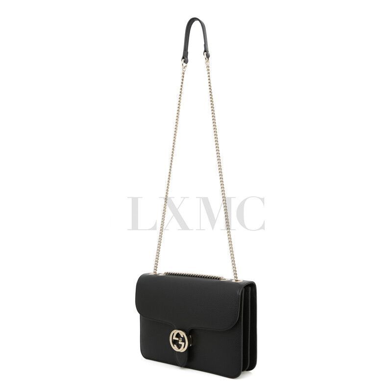 Gucci Interlocking Chain Bag 510303 Black Shoulder Bag | eBay Gucci Interlocking Chain Bag 510303 Black Shoulder Bag | eBay