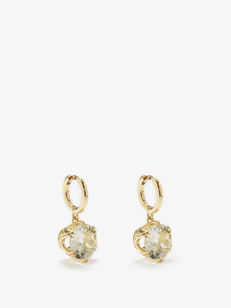 18 Kt Gold Earrings With Topaz in Multicoloured - Ileana Makri