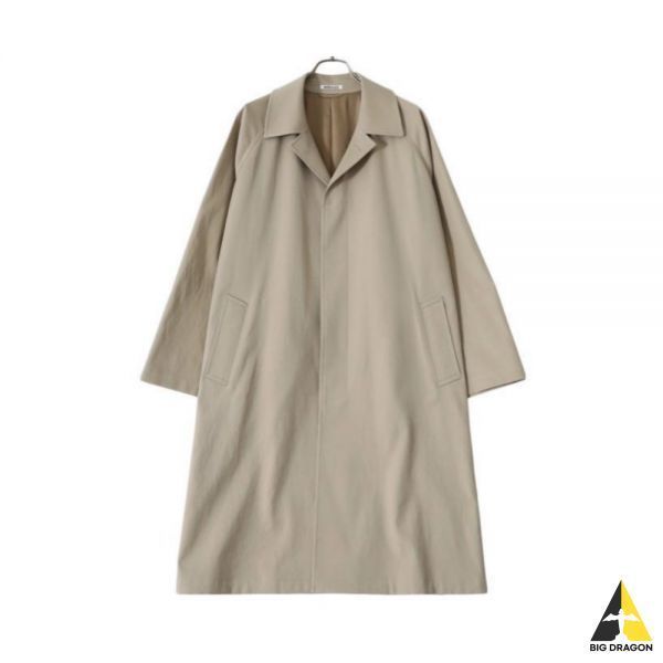 AURALEE 오라리 WASHED FINX CHAMBRAY SOUTIEN COLLAR COAT BEIGE (A22SC01FR)  (샴브레이 수티엥 카라 코트)(53134695)