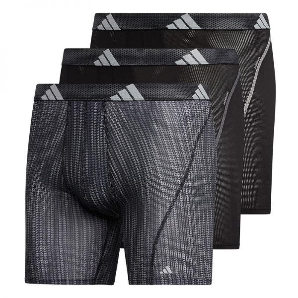 adidas, Active Flex Cotton 3 stripe Boxer Brief 3 Pack