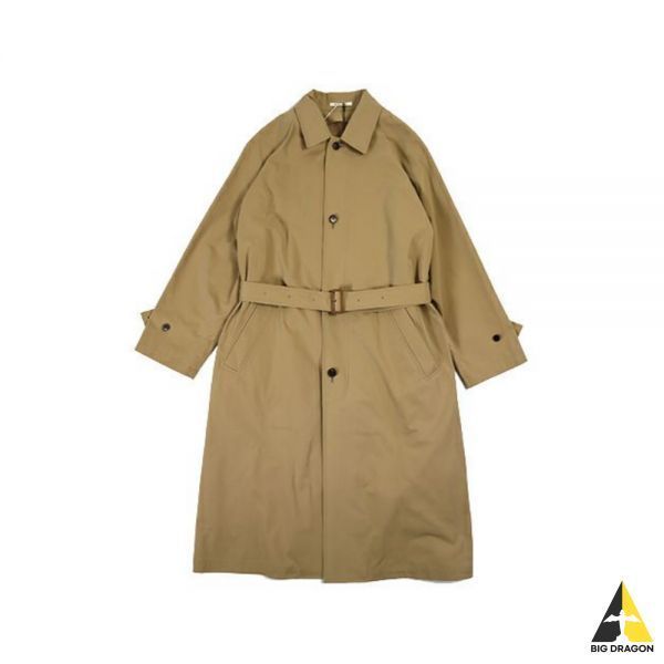 AURALEE 오라리 FINX HARD TWIST GABARDINE SOUTIEN COLLAR COAT (A22AC01FB BEIGE  CHAMBRAY)(53140485)