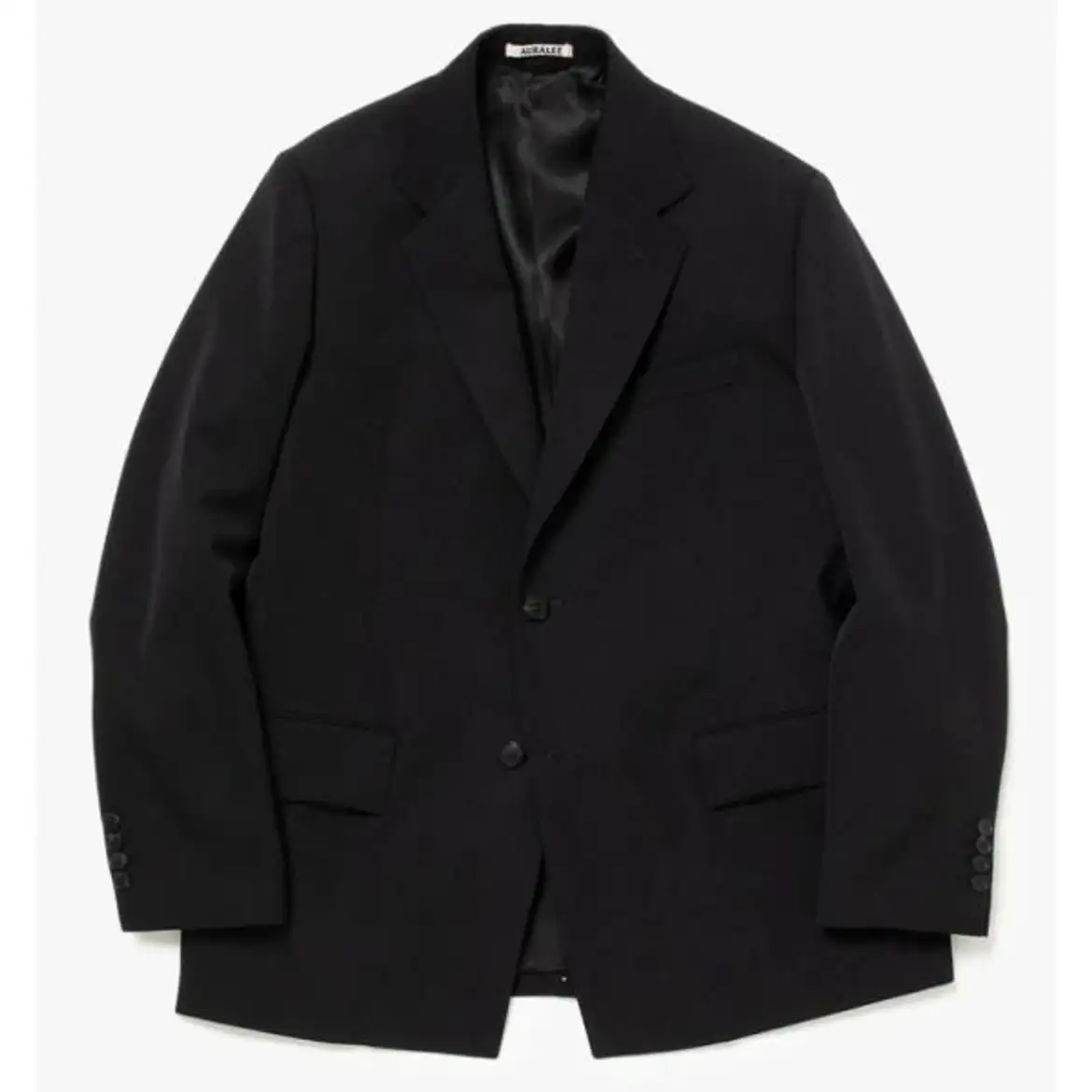 오라리-오라리 LIGHT WOOL MAX GABARDINE COAT A23SC01MG TOP BLACK