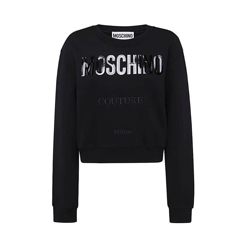 모스키노-모스키노 BLACK COTTON SWEATSHIRT 17165528A4555