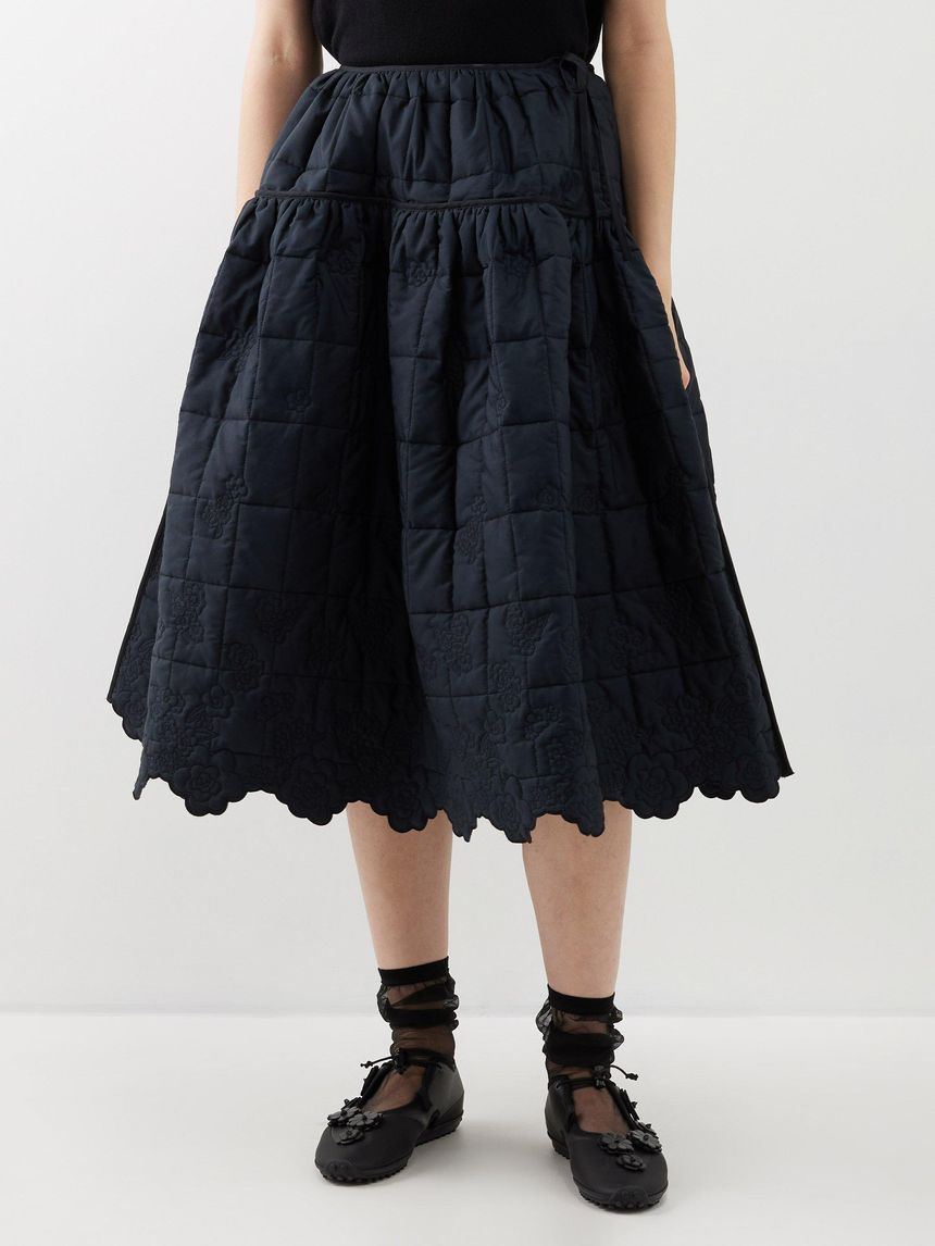 Cecilie Bahnsen-CECILIE BAHNSEN Quilted FUMIE Wrap Skirt with Side