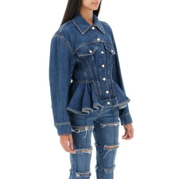 ALEXANDER MCQUEEN 데님 PEPLUM 자켓 ALEXANDER MCQUEEN 752846 QMACG 4164 B0230466449