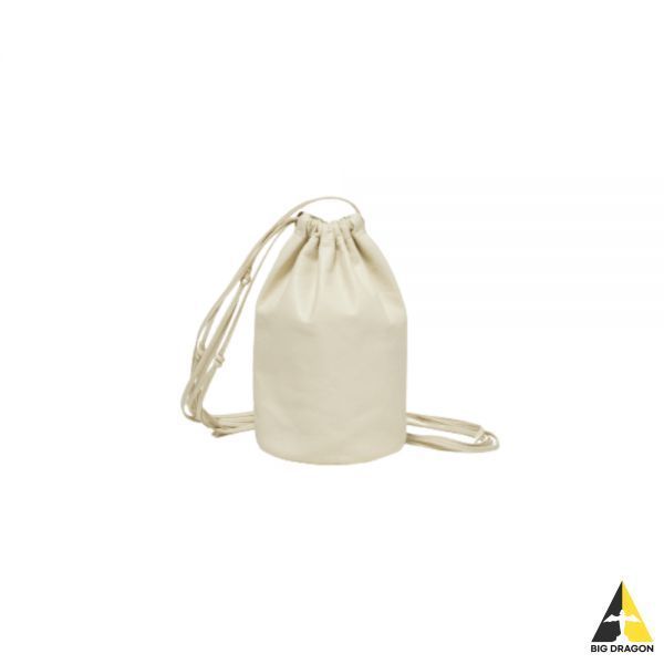 오라리-AURALEE 오라리 LEATHER BIG ROUND STRING POUCH IVORY