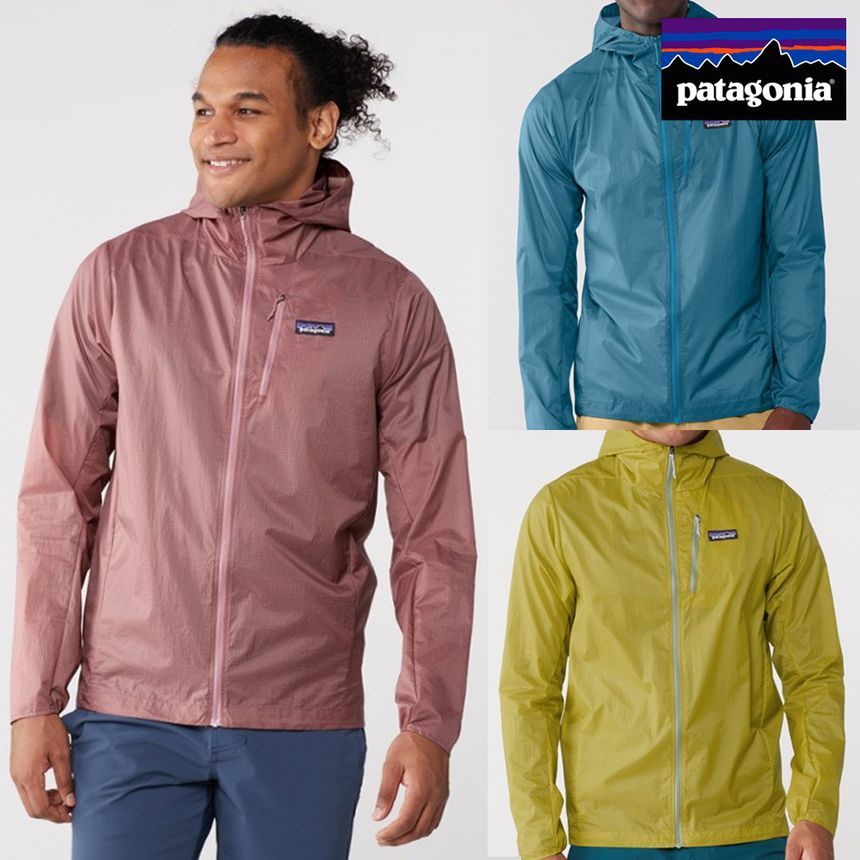 파타고니아 Patagonia 남성 후디니 경량 자켓 바람막이 그린 블루 핑크