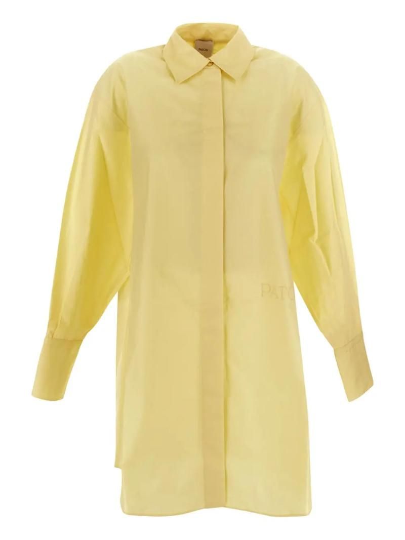 Yellow store shirt dress