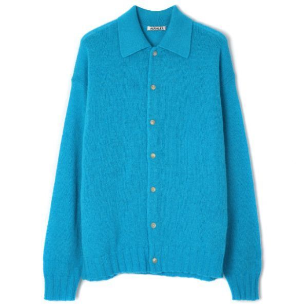 오라리-오라리 SHETLAND WOOL CASHMERE KNIT CARDIGAN (A23AC01SC