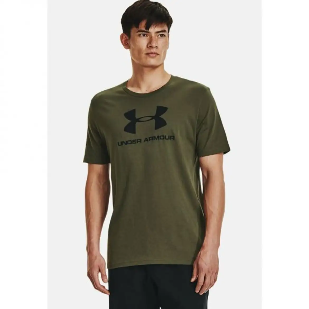 Under Armour SPORTSTYLE LOGO SS-BLK - Sports T-shirt - white/black/white 