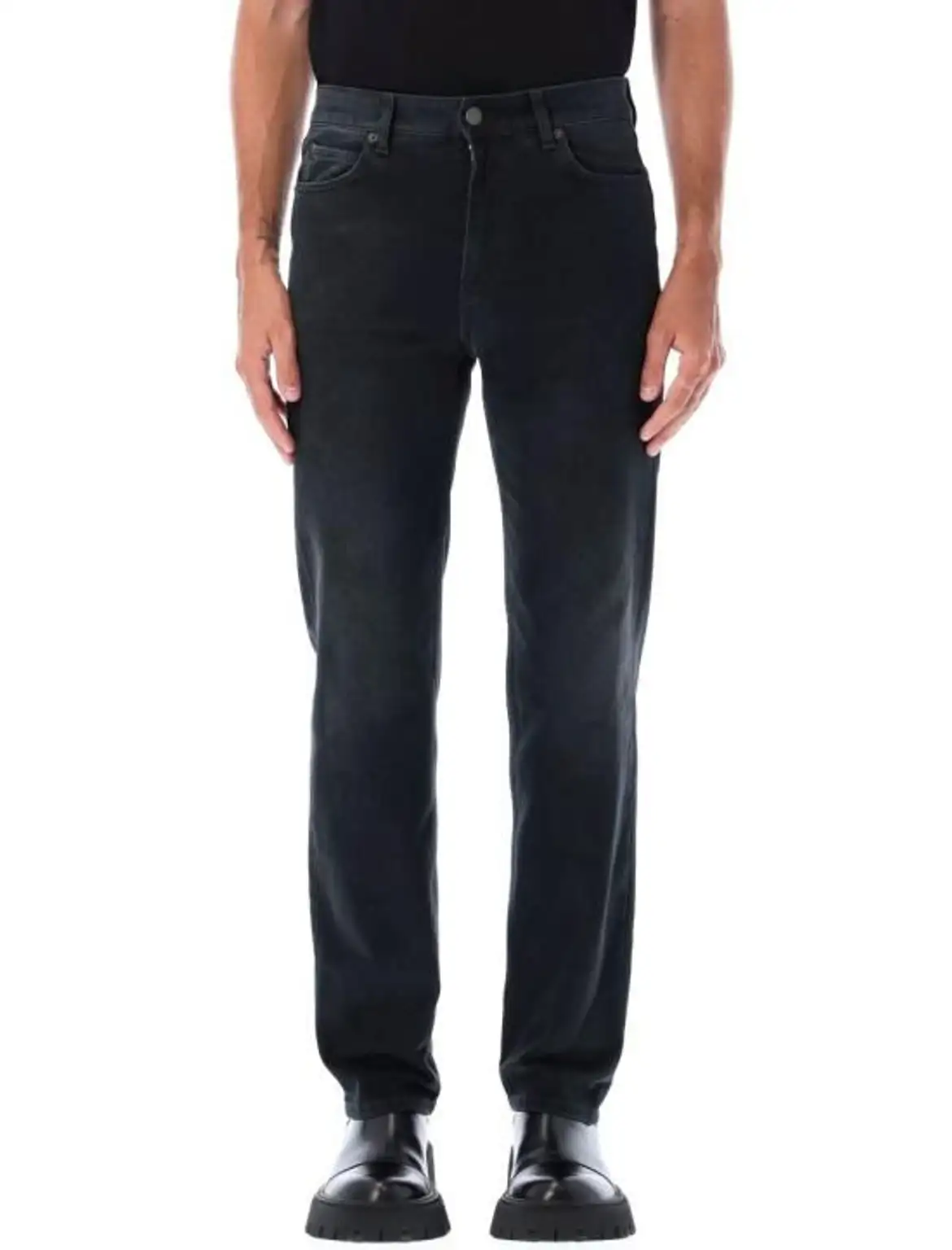 Men's Large Fit Tailored Pants in Black