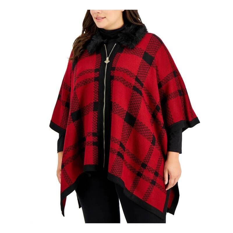 Anne klein poncho sweater hotsell