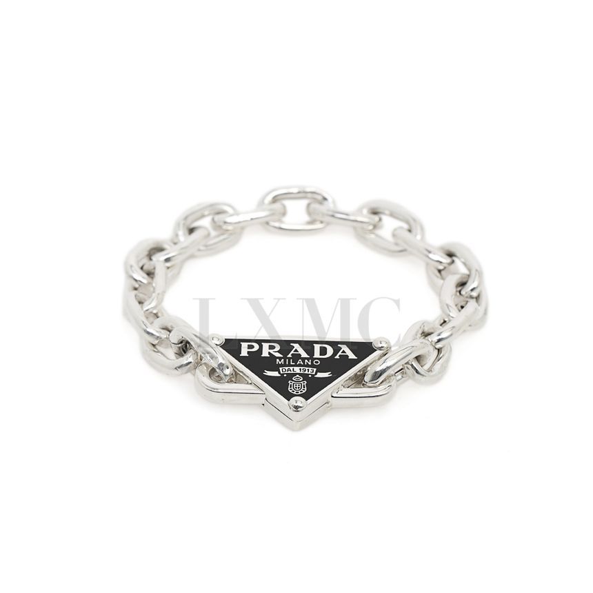 卸し売り購入 Logo Triangle Bracelet Symbol Prada Chain 2JB303 Bracelet アクセサリー