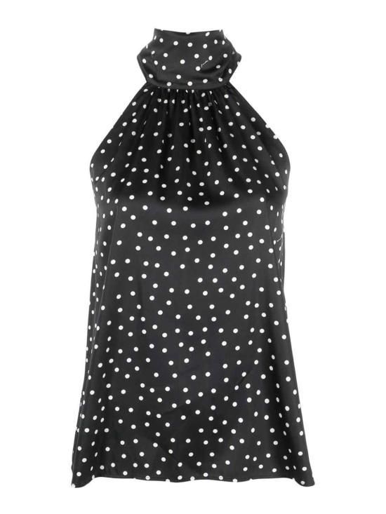 핑코(Pinko) | PINKO Bussolotto Black Crewneck T Shirt with