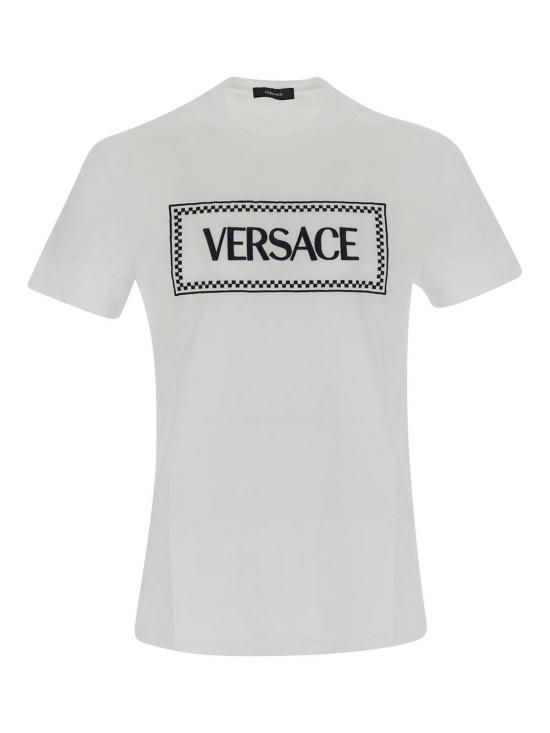VERSACE｜ (LOGO ROUND NECK LONG SLEEVE (AUU01007 1A10011 Black Underwear T-shirt with long sleeves Versace - Vitkac Italy