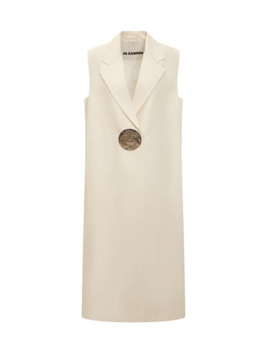 ジャケット Jil Sander SS25 Cream wool blazer (J01BN0133J40021 108) Women's and Men's Spring/Summer 2025 collection