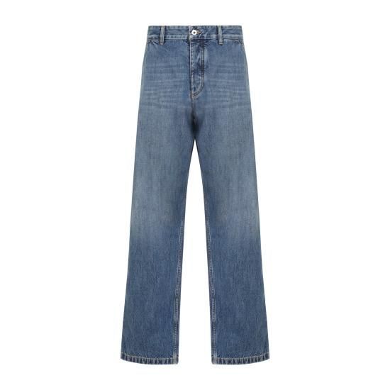 보테가베네타 데님 스트레이트 팬츠 793538 V42W0 4715 MID BLUE
