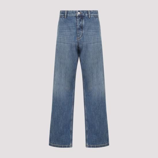 보테가베네타 데님 스트레이트 팬츠 793538 V42W0 4715 MID BLUE