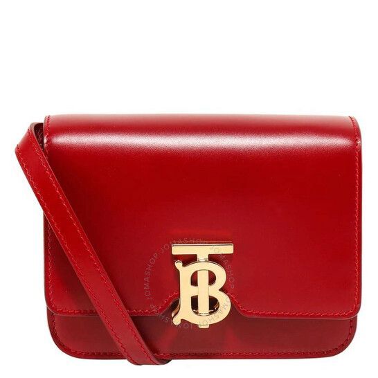다크 카민 미니 TB 가죽 크로스바디 Dark Carmine Mini TB Leather Crossbody