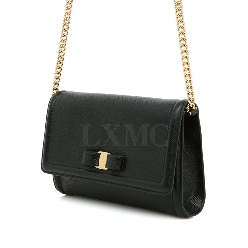 Salvatore Ferragamo Mini Bow Crossbody Bag Black 22C940