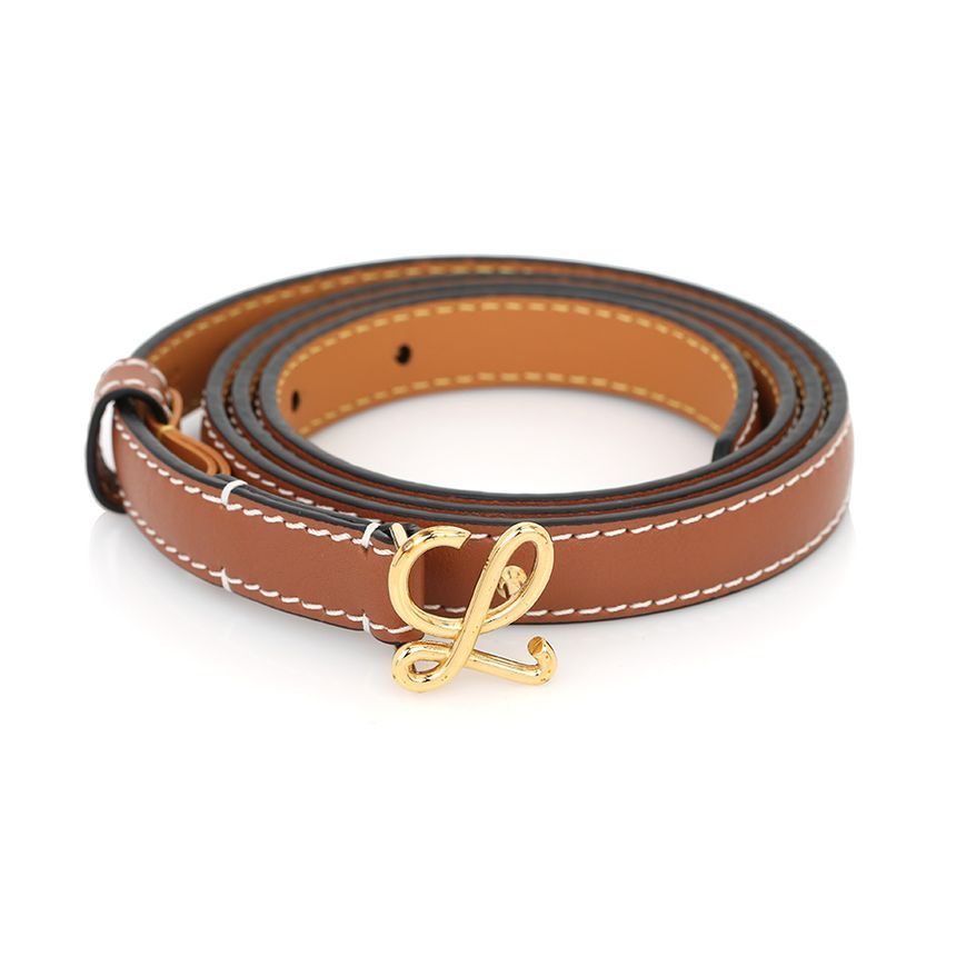 【関税&送料込】Loewe Classic Belt LOEWE graphic belt in classic calfskin Black - LOEWE