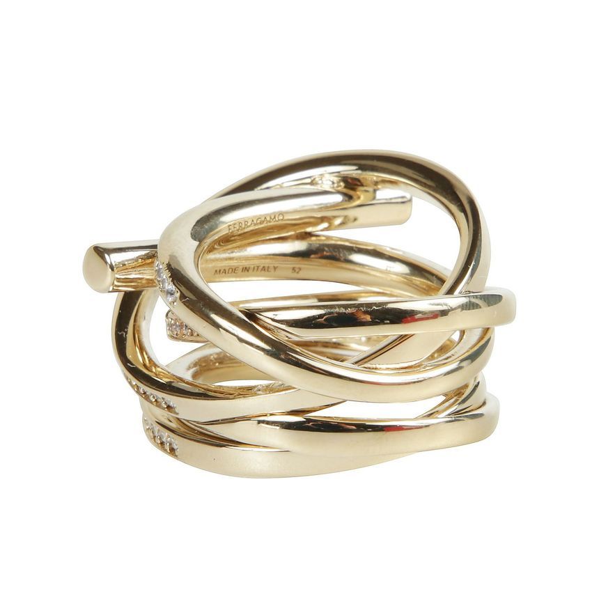살바토레 페라가모 간치니 장식 링 Salvatore Ferragamo Gancini Embellished Ring
