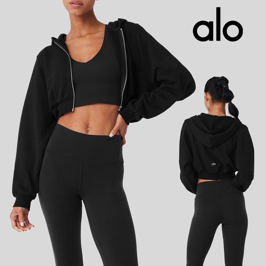 알로요가(Alo Yoga) | alo 요가 바람막이 셰르파 엣지 탑 봄버 재킷 아이보리 | 트렌비