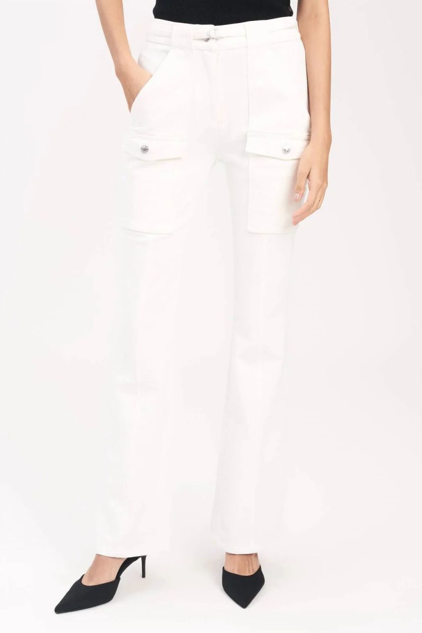 애스펜 하이웨이스트 플레어 팬츠 에크루 Aspen High Waisted Flare Pant In Ecru