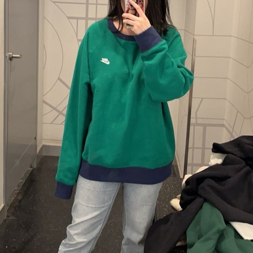 나이키 Crewneck Sweat MTM 그린&네이비 공용