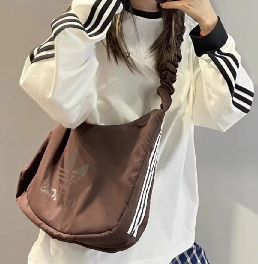아디다스 오리지널스 보부상백 셔링백 토트백 숄더백 호보백 미디움 브라운 JZ2278