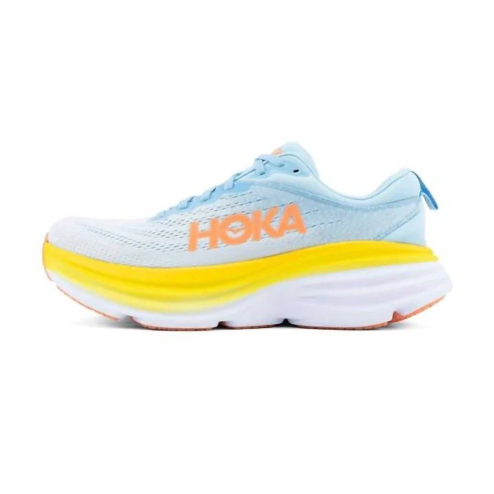 Hoka One One 5339744 Hoka Womens Bondi 8 Running Shoes Wide Width In Summer Song country Air