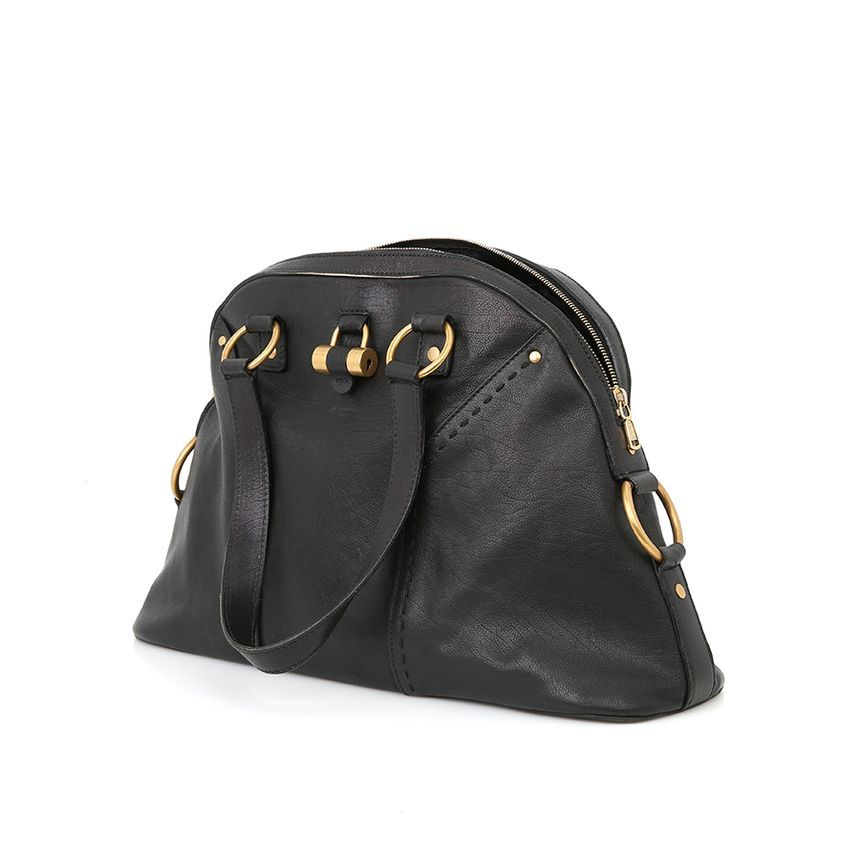 [중고] YSL 입생로랑 뮤즈백 블랙 미듐 토트 156464 숄더백
