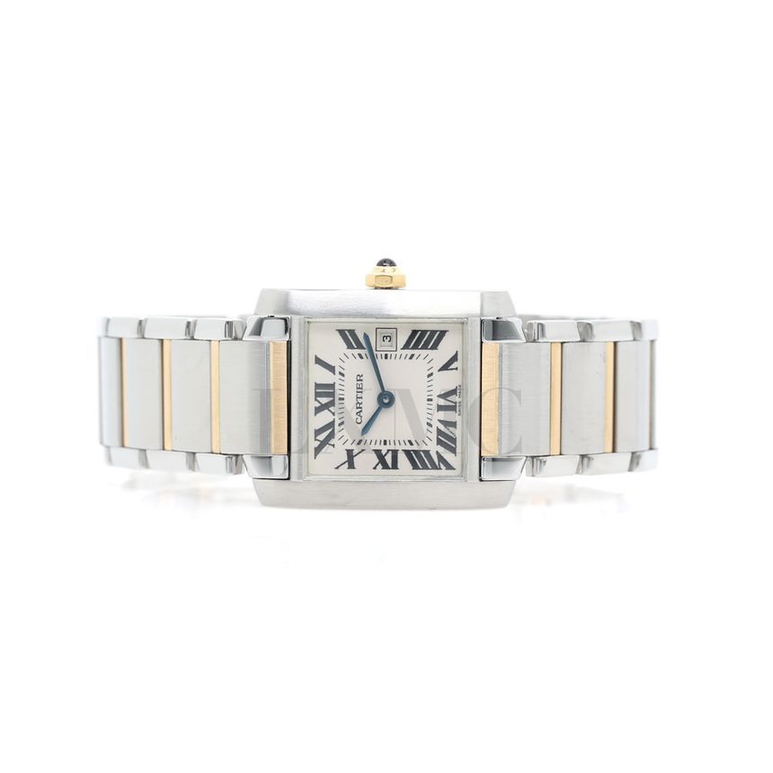 까르띠에(Cartier) | [중고] 까르띠에 탱크 프랑세즈 콤비 스몰 탱크시계 2465 | 트렌비