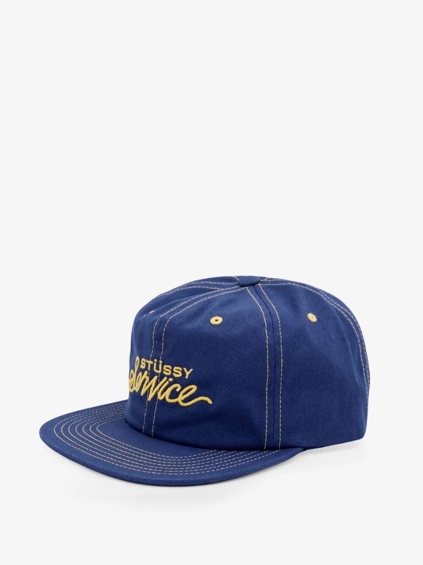 STUSSY HAT 스투시 미드 뎁스 스트랩백 볼캡 모자 블루 1311154_BLUE NUGNES/BD/STUSSY/AI2024