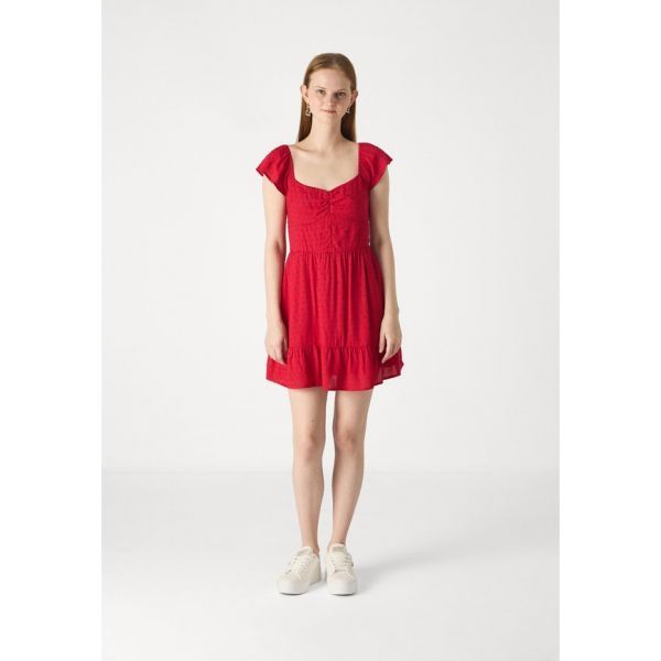 Hollister Co. 5578075 Hollister Co. PINCH BUST SKORT DRESS Day dress jester red