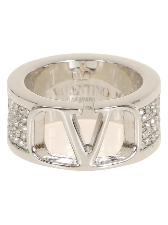 발렌티노 가라바니 반지 WJ0U38 YCW MH5 ORO 18CRYSTAL SILVER SHADE