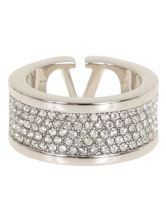 발렌티노 가라바니 반지 WJ0U38 YCW MH5 ORO 18CRYSTAL SILVER SHADE