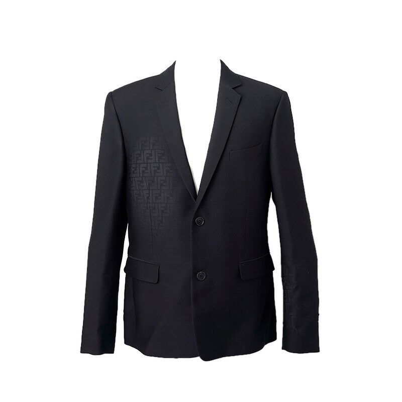 Fendi FW Black Padded FF Blazer Jacket 100 118577631 | eBay