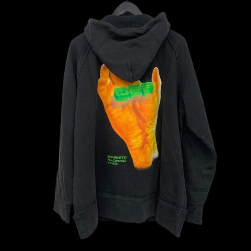 오프화이트 OMBB057R20E30013 1088 후드티 블랙 Off White