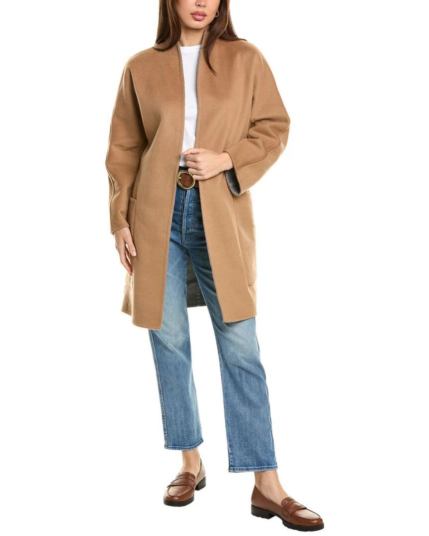 리버시블 울 블렌드 카 코트 Reversible Wool-blend Car Coat
