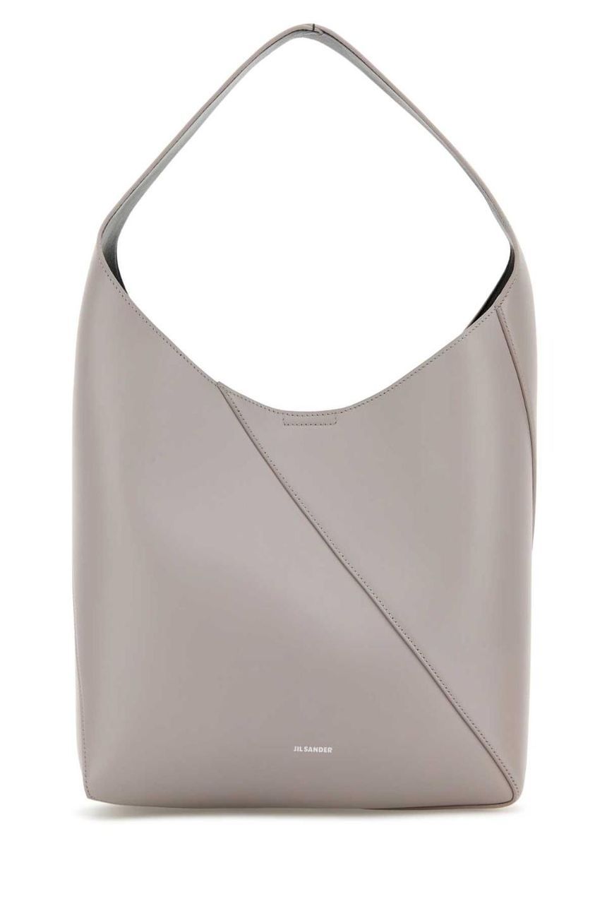 JIL SANDER Light grey leather medium Vertigo shoulder bag J08WD0129P6975 522