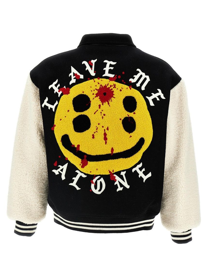 SAINT MXXXXXX Varsity bomber jacket Black   SMYS10000C08BLACK