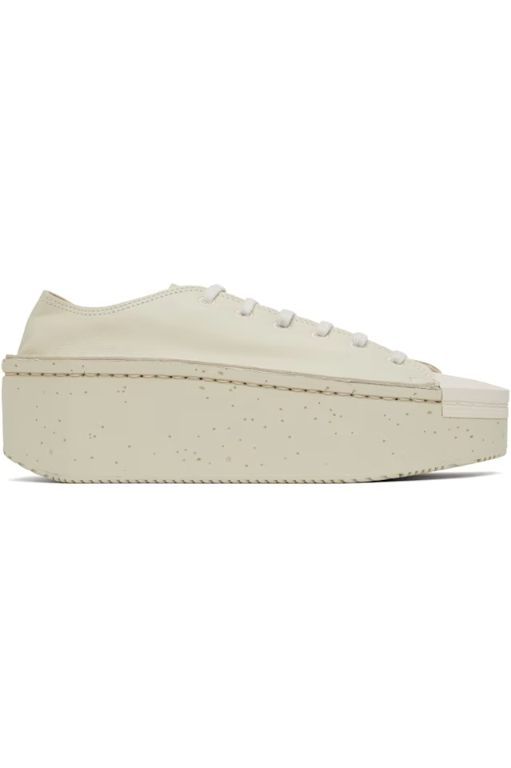 [요지야마모토]Beige Kyasu Lo Sneakers 242138M237055