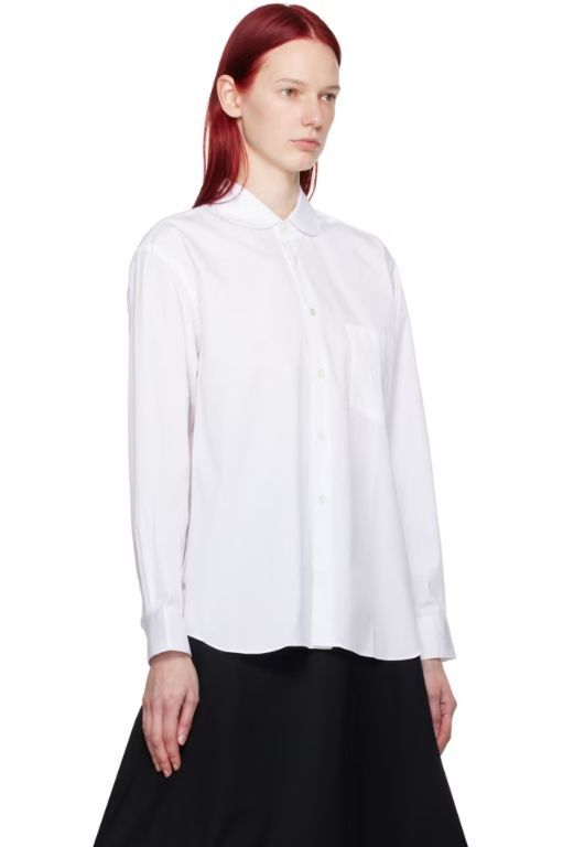 [꼼데가르송]White Peter Pan Collar Shirt 241270F109004