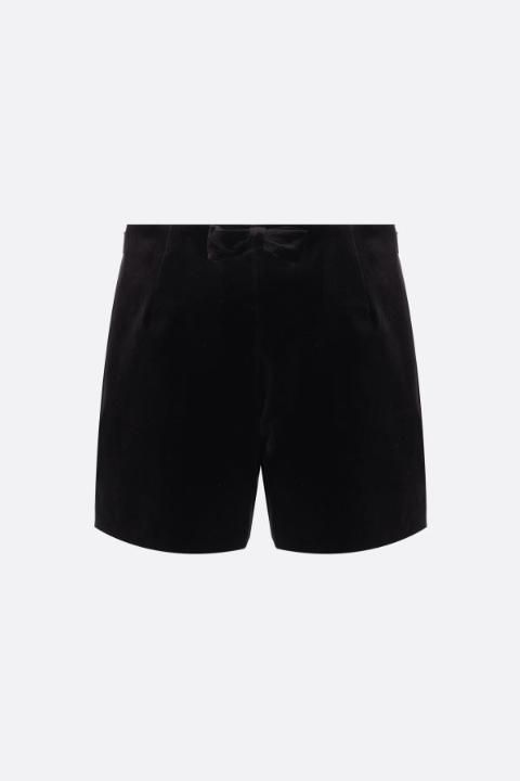 [E32]발렌티노 가라바니 5B0RF2V78WY0NO 여성 반바지 핫팬츠 숏팬츠 숏츠 데님숏츠 VALENTINO GARAVANI velvet shorts with bow