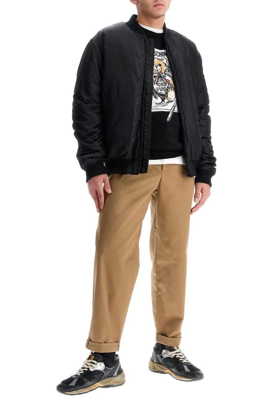 모스키노 남성 bomber jacket with time Black