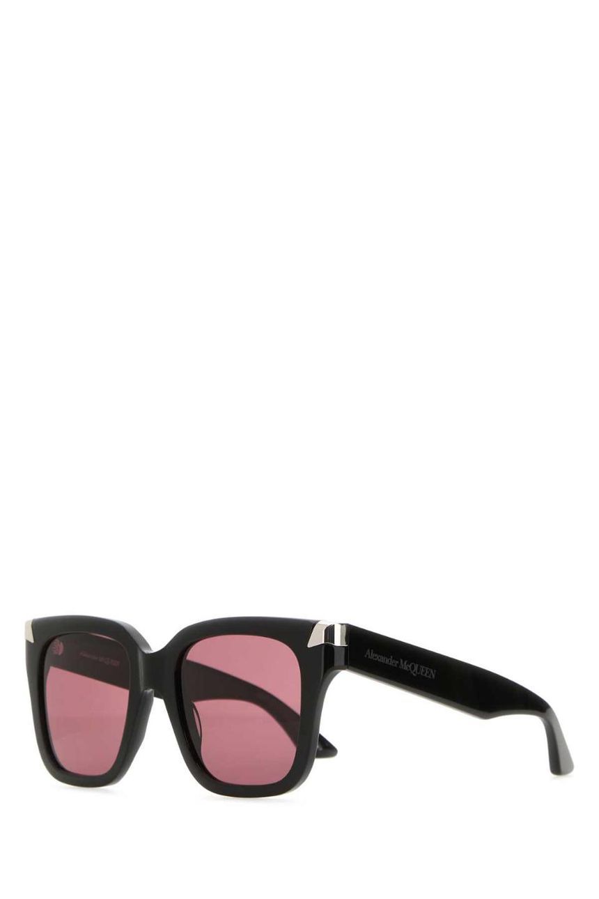 ALEXANDER MCQUEEN 블랙 아세테이트 펑크 리벳 선글라스 781191J0749 1045