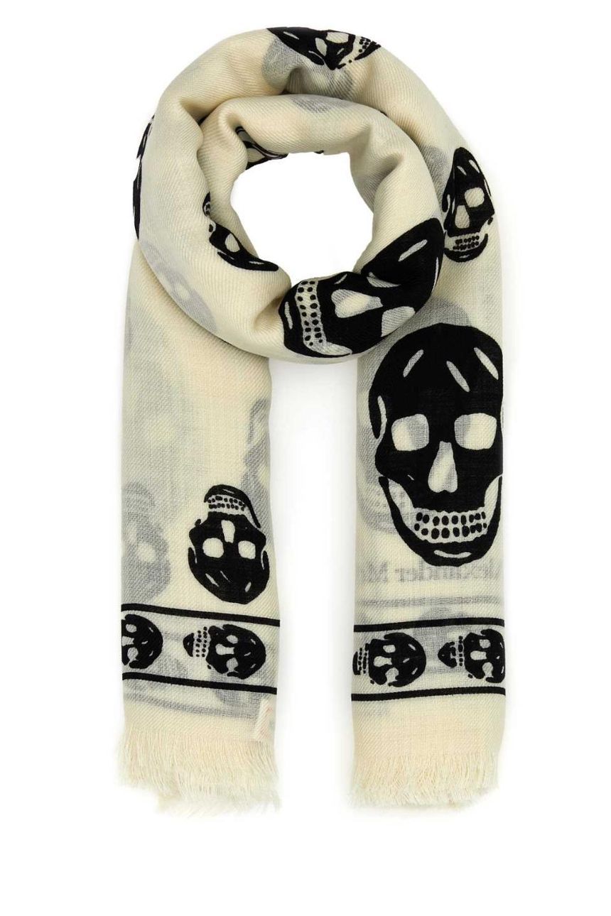 알렉산더 맥퀸 Embroidered wool foulard 5577173222Q 9260 JP1